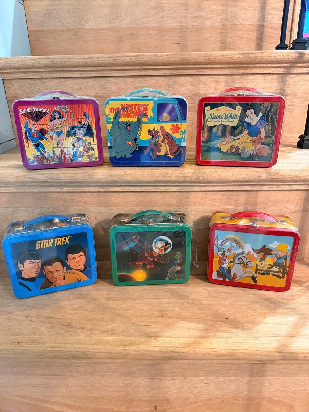 Vintage Hallmark School Days Mini Metal Lunchbox 6-Piece Bundle Lot 1998 1999